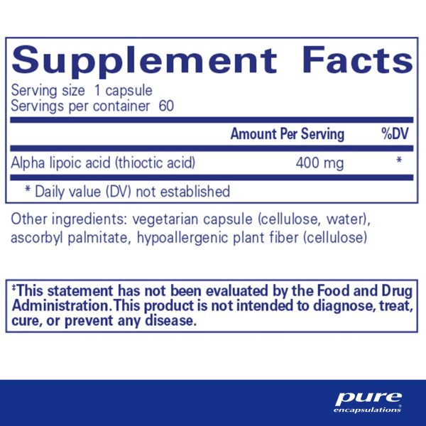 Alpha Lipoic Acid 400mg 120 Caps - Image 2