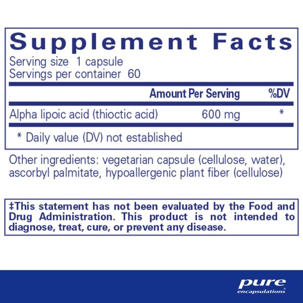 Alpha Lipoic Acid 600mg 120 Caps - Image 2