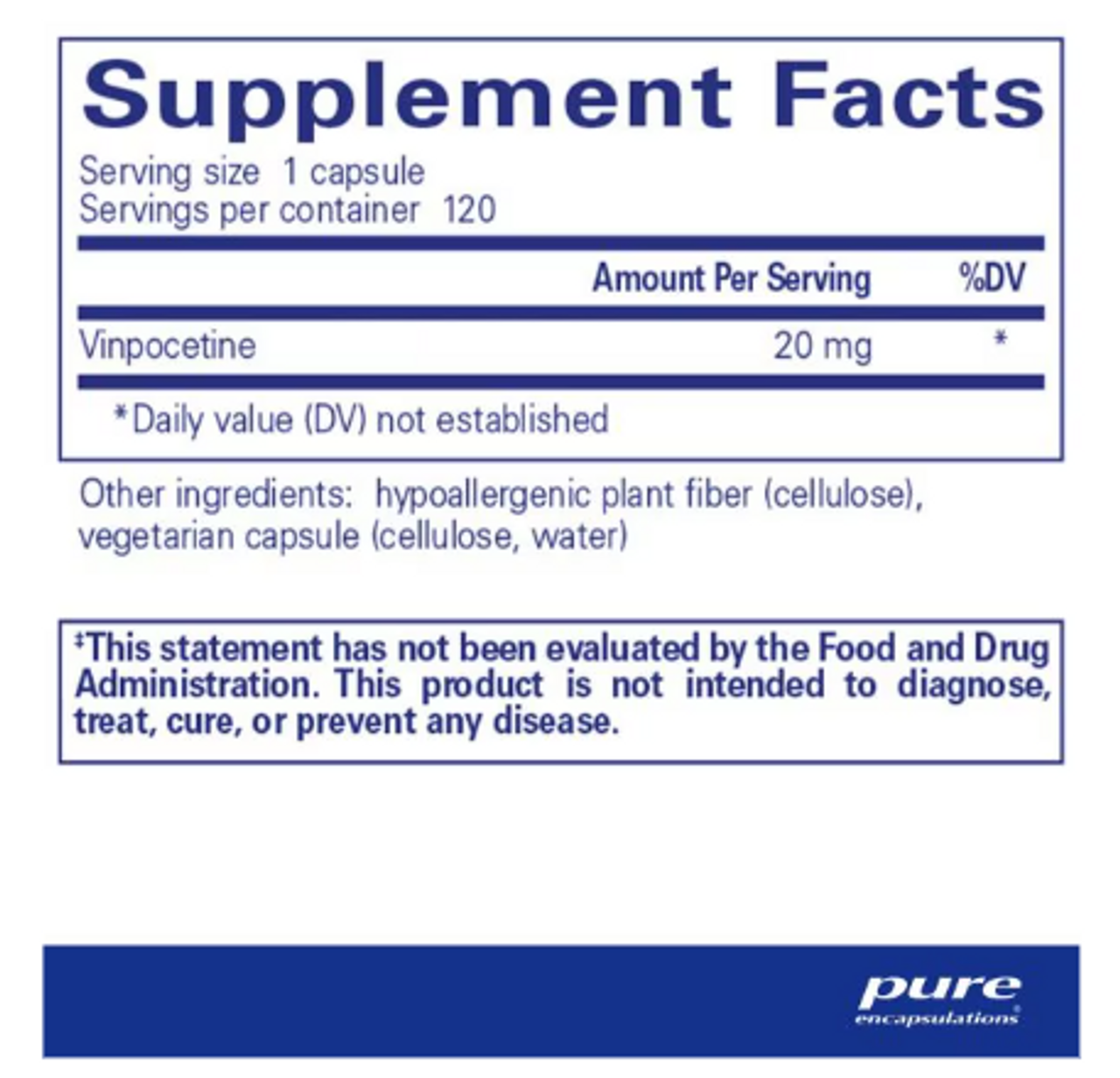 Vinpocetine 20mg 120 Caps - Image 2
