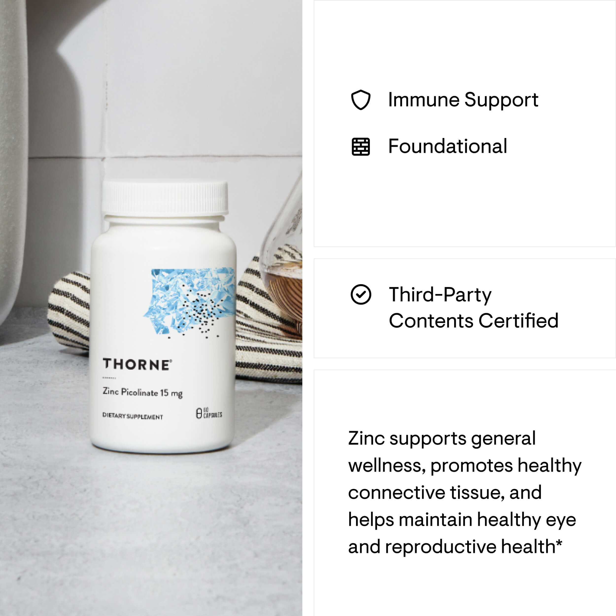 Zinc Picolinate 15mg 60 Caps - Image 2